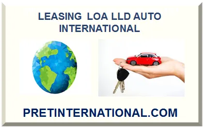 LEASING LOA LLD AUTO INTERNATIONAL CRÉDIT-BAIL À L'ÉTRANGER